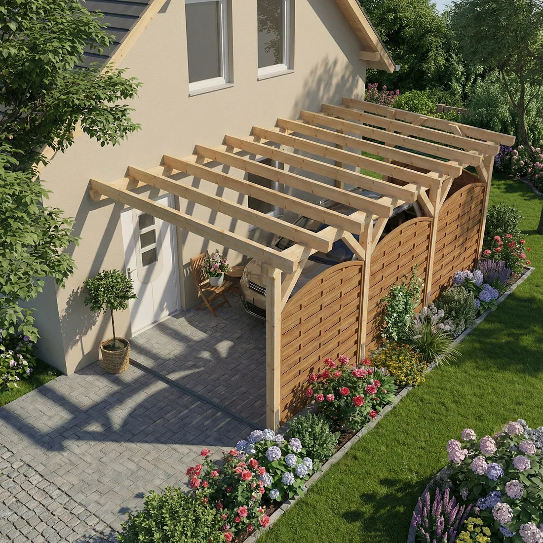 Individuelle Holzbauplanung eines Holzbauprojekts zur Visualisierung vor Baubeginn